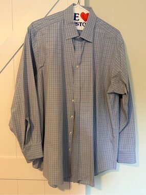 Charles Tyrwhitt Light Blue Plaid Dress Shirt